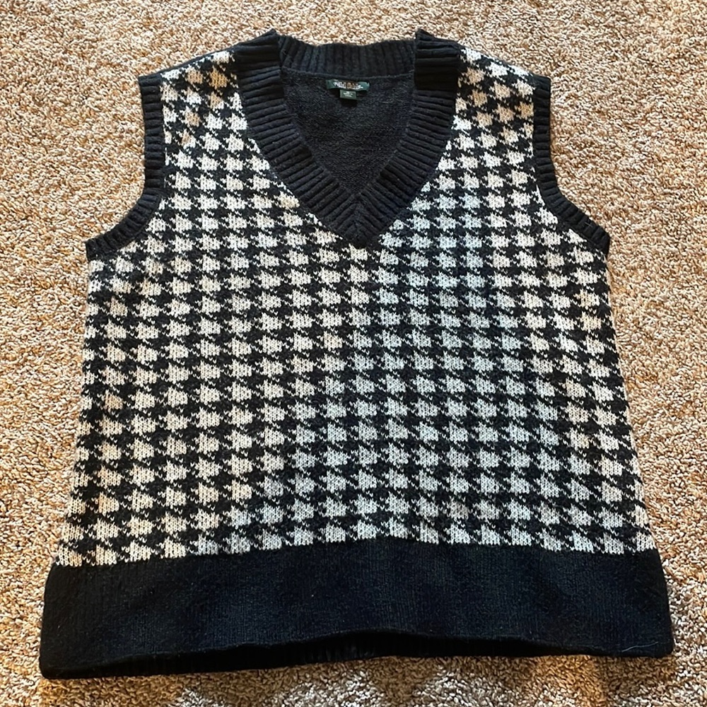 Black and White Sweater Vest